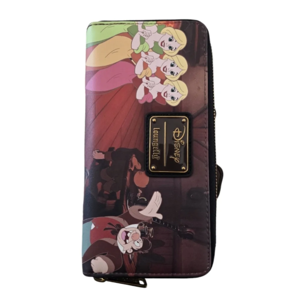 NEW Loungefly x Disney Disney Villains Gaston & Belle Village Scene ZA Wallet
